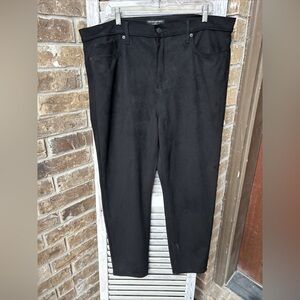 NWT Banana Republic High Rise Skinny Legging Pants Sz 34/18 Black Suede.